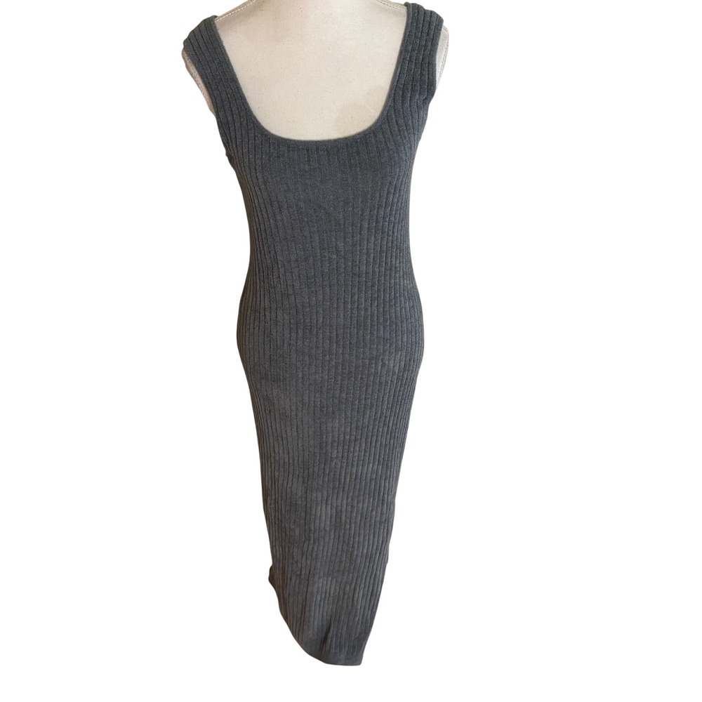 BAREFOOT DREAMS Gray CozyChic Ultra Lite Ribbed Maxi Sleeveless‎ Dress Size XS